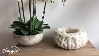 Miniature : DIY Tutoriel ComfyWool: Commentt tricoter un panier en laine XXL 100% mérinos