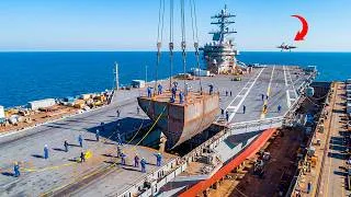 Miniature : Comment on Construit un PORTE-AVIONS NUCLÉAIRE de 100 000 TONNES… Sans Toucher Terre 😱