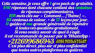 Miniature : JE VOUS OFFRE 1 TRES GROS PACK DE GRATUITES