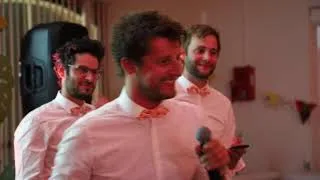 Miniature : Discours des témoins de Tim et lancement de la soirée