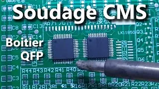 Miniature : Soudure d'un composant CMS (boitier QFP)