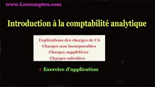 Miniature : Introduction à la Comptabilité Analytique Episode# 02: les charges de la comptabilité analytique