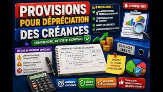 Miniature : Provisions pour Créances Douteuses explication FACILE (Écritures + Cas pratiques)
