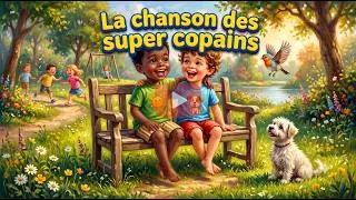 Miniature : La chanson des super copains 🎈 Musique rythmée pour danser - Comptine sur le partage et l'amitié