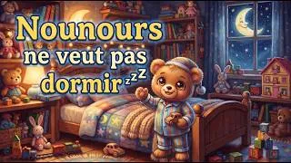 Miniature : La chanson de Nounours qui ne veut pas faire dodo 🧸 Chanson du soir pour enfants - comptine rigolote