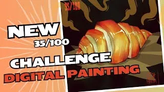 Miniature : 🥐 Timelapse - Digital Painting | Défi 35/100 #conceptart  #digitalpainting