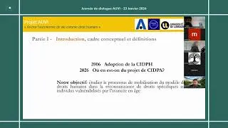 Miniature : Handicap et avancée en âge dans les conventions internationales des droits humains (Partie 1)
