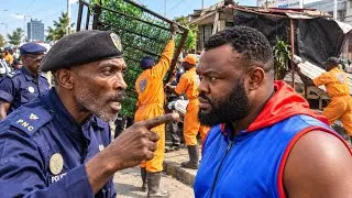 Miniature : 🛑 VIVE TENSION À KINSHASA : LA POLICE D’ASSAINISSEMENT FACE À MARTIN BAKOLE AU ROND POINT HUILERIE 