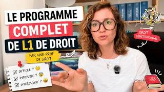Miniature : Programme L1 Droit (ce qu'il faut savoir !)