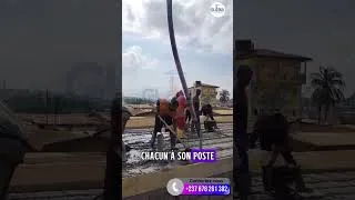 Miniature : @construisonsaucameroun :  450 m² de dalle coulés en seulement 3 heures avec Globus ! 🏗️ 