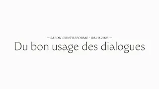 Miniature : Du bon usage des dialogues (extrait)