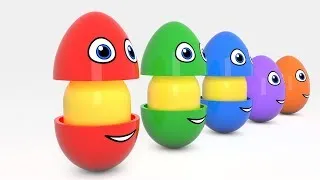 Miniature : Apprendre les formes et les couleurs avec des Oeufs Surprise Eggs et Hammer 3D pour les enfants