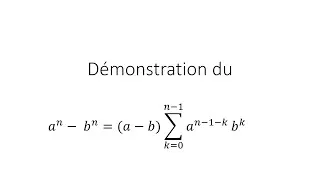 Miniature : factorisation du a^n-b^n