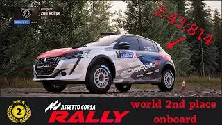 Miniature : Onboard World Number 2 (provisional) | Peugeot 208 Rally 4 | 2:43:814