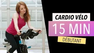 Miniature : 15 min cardio vélo sur le rythme / DÉBUTANT / vélo d'appartement / Corine Fortin