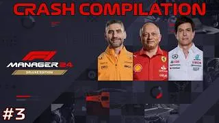 Miniature : F1 MANAGER 24 CRASH COMPILATION #3 Les pires accidents