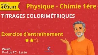 Miniature : Physique-Chimie première/ Exercice difficulté ⭐⭐ - Chapitre 4 : Titrages colorimétriques