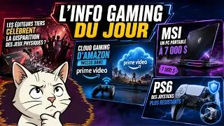 Miniature : L'INFO GAMING: PS6 des joysticks plus résistants?, MSI un PC à 7 000 $, Cloud gaming d'Amazon...