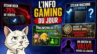 Miniature : L'INGO GAMING: Steam Deck -75% de ventes?, Steam Machine  les ventes?, Palworld Pocketpair recrute..
