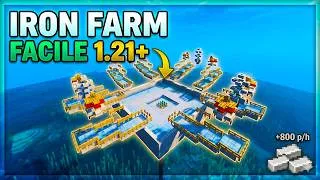 Miniature : Ferme à Fer ultra simple pour bien débuter en survie (Minecraft Java 1.21+) | Schematic