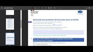 Miniature : CERFA 16212 demande d'autorisation d'instruction en famille