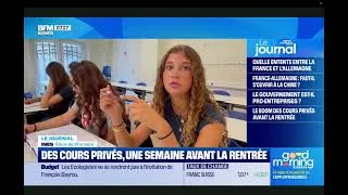 Miniature : BFM Business - des cours privées une semaine avant la rentrée