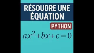 Miniature : Résoudre une Équation du Second Degré avec Python | Exercice Commenté Pas à Pas