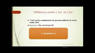Miniature : La différence entre c'est et s'est (en 60 secondes).