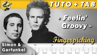 Miniature : "The 59th Bridge Song(Feelin' Groovy)" - SIMON & GARFUNKEL ♦ TUTO + TAB ♦ Guitare Folk Fingerpicking
