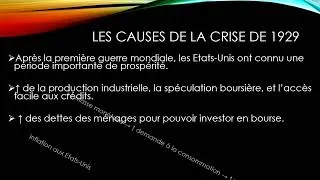 Miniature : la crise de 1929