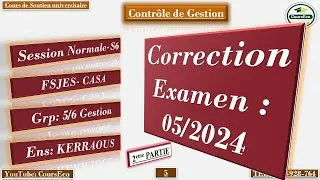Miniature : #Contrôle_de_gestion #kerraous G:5/6 05 2024 2eme partie