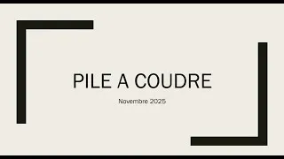 Miniature : PILE à  COUDRE de NOVEMBRE 2025