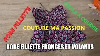Miniature : Couture Ma Passion | Robe d'été bébé, fillette, et femme, à fronces et à volants
