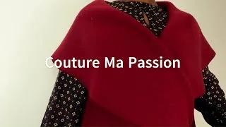 Miniature : Couture Ma Passion Manteau et Gilet cascade pour débutants, facile a réaliser! #shorts
