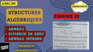 Miniature : Exercice Complet sur les Anneaux • Diviseurs de Zéro, Inversibles, Intègre ? • 2Bac SM