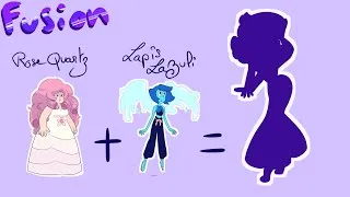 Miniature : Dessin fusion rose quarts et lapis lazuli - STEVEN UNIVERSE