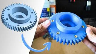 Miniature : Je modélise ce pignon hélicoïdal en quelques minutes sur ONSHAPE !