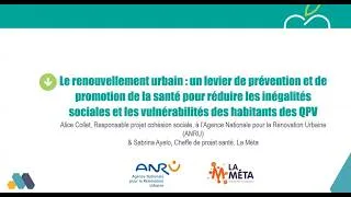 Miniature : Le renouvellement urbain : un levier pour reduire les inegalites de sante