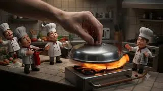 Miniature : 🔥 Des Mini-Chefs en Danger… Une Main Géante Arrive Juste à Temps ! ✋