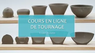 Miniature : TOURNAGE POTERIE - Présentation Cours en ligne de l'école Créamik