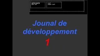 Miniature : Journal de développement n°1 Court - Jeu sur la console Windows