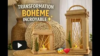 Miniature : Lanterne bohème INCROYABLE ✨ | DIY kapla + perles + glu (transformation facile)