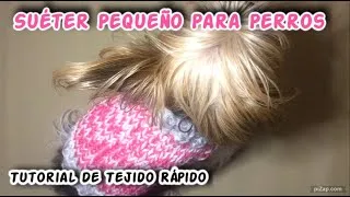 Miniature : Tutorial De Tejido Rápido Suéter Pequeño Para Perros 1.5kg