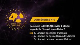 Miniature : 40 ans de la CRIIRAD • Conférence #3 “Comment la CRIIRAD révèle-t-elle les impacts du nucléaire ?”