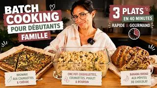 Miniature : Débuter le batch cooking | 3 recettes faciles et rapides en 40 minutes