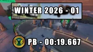 Miniature : Trackmania - Winter 2026 campaign  - MAP 01 - Mon meilleur Personal Best (PB) après 1 mois de jeu !