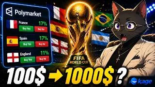Miniature : Challenge : 100$ → 1000$ sur Polymarket pendant la Coupe du Monde