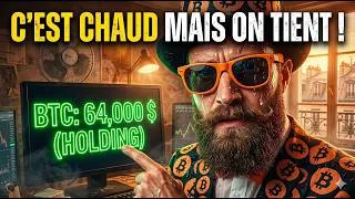 Miniature : ⚠️Bitcoin s’accroche aux 64 000 $, la bonne nouvelle du week-end sous la canicule !