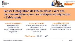 Miniature : 05 Table ronde Penser l'intégration de l'IA en classe : vers des recommandations pour les pratiques
