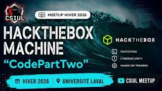 Miniature : HackTheBox Meetup   Machine "CodePartTwo"   Hiver 2026